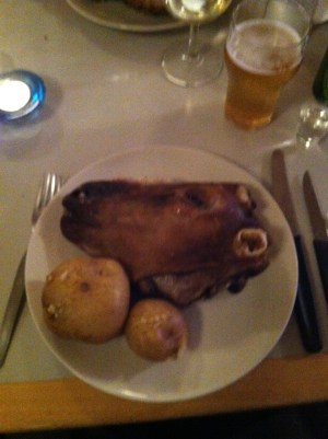 Faroese sheep head dinnner