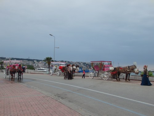 Horse-drawn carts