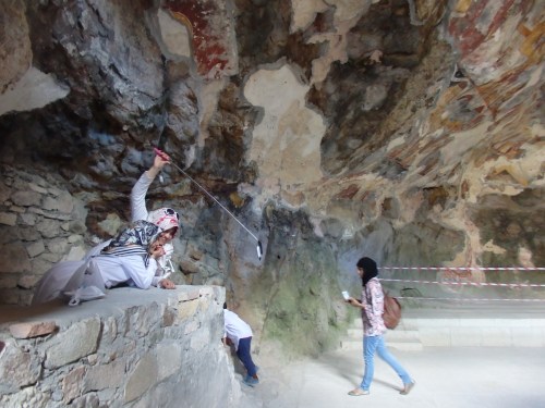 Selfie-stickers at Sumela Monastery