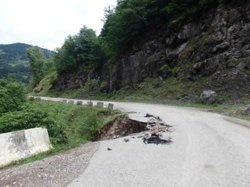 Poor road conditions towards Khulo