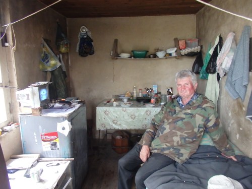 Look at those rosy cheeks - not the first vodka he's ever had!