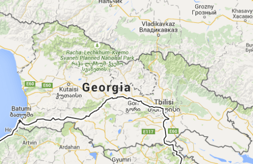 Route through Georgia